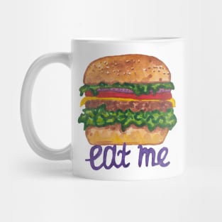Watercolor delicious hamburger Mug